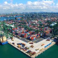 Visite du port de Singapour