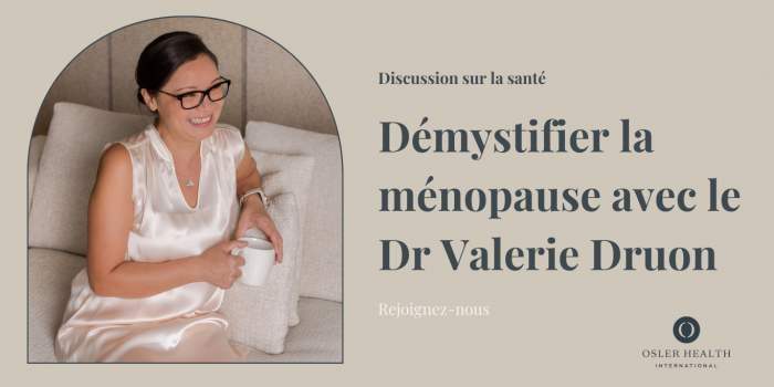 Conférence "Démystifier la ménopause" avec le Dr. Valérie Druon