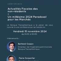 Conférence Patrimoniale Banque Transatlantique